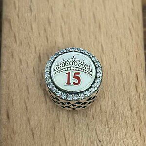 Pandora 15 Years Old exclusive Charm, S925 Silver Bracelets